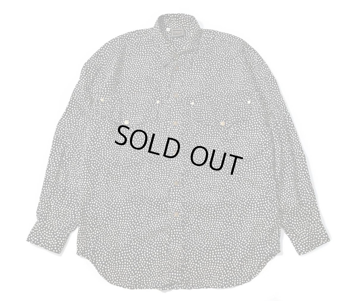 画像1: Used Versace Jeans Signature Polka Dot Pattern L/S Shirt (1)