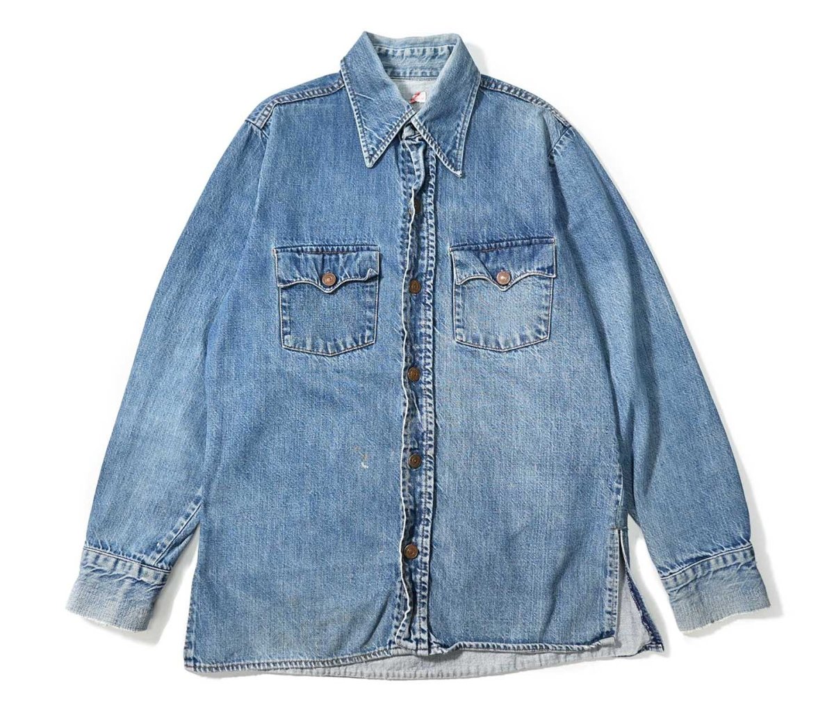 画像1: 70s Used Levi's Denim Shirt (1)