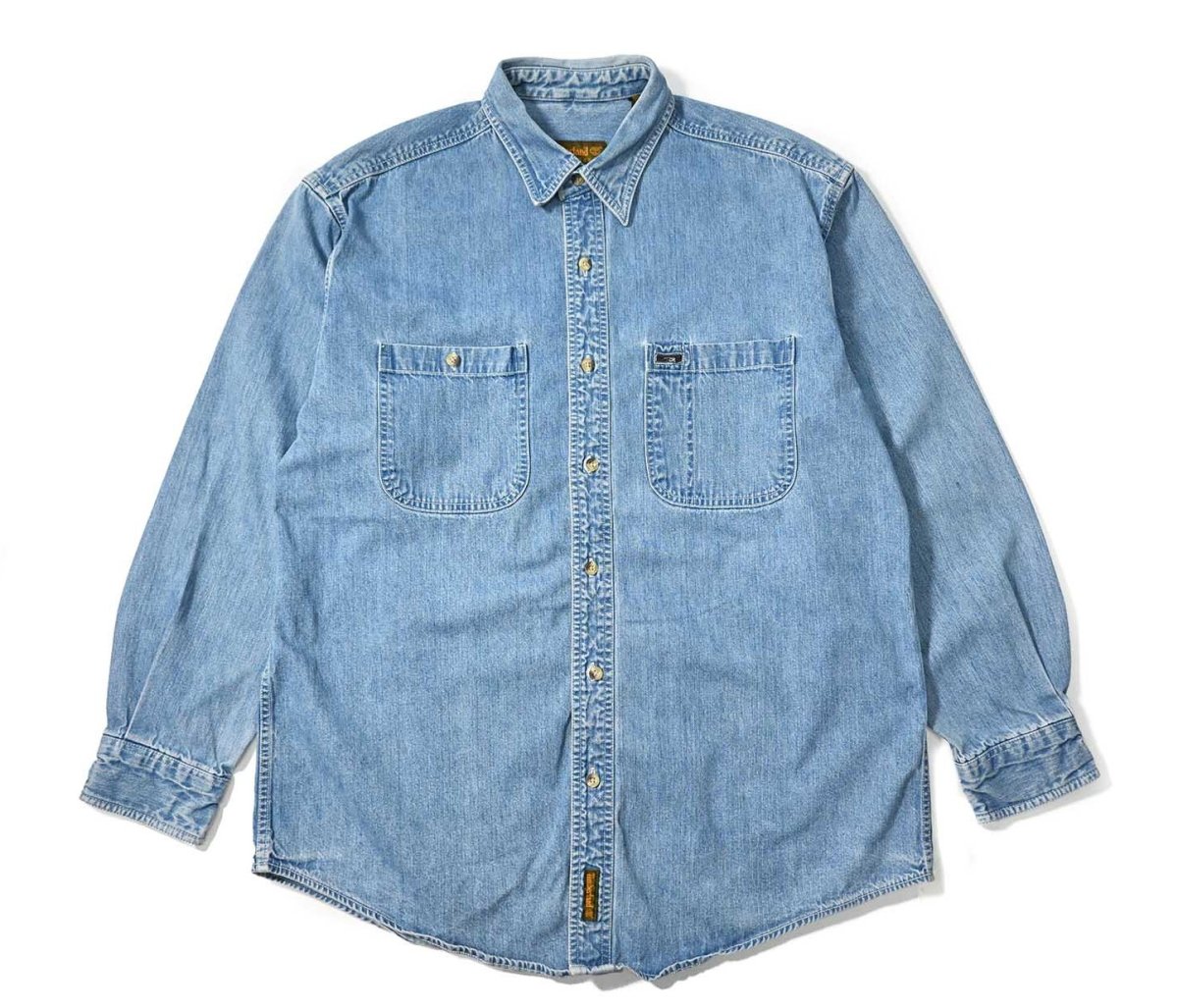 画像1: 90s Used Timberland Denim Shirt (1)