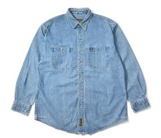 画像1: 90s Used Timberland Denim Shirt (1)