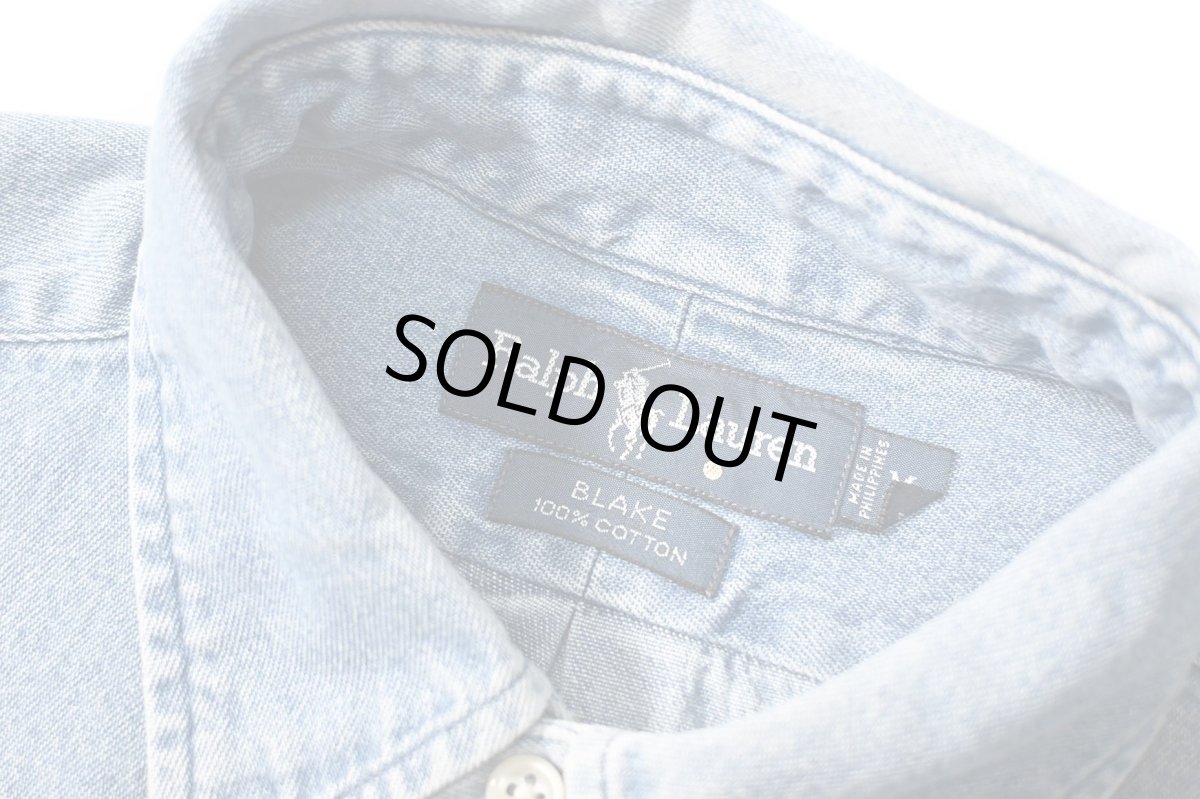 画像4: 90-00s Used Ralph Lauren Denim B/D Shirt "Blake" (4)
