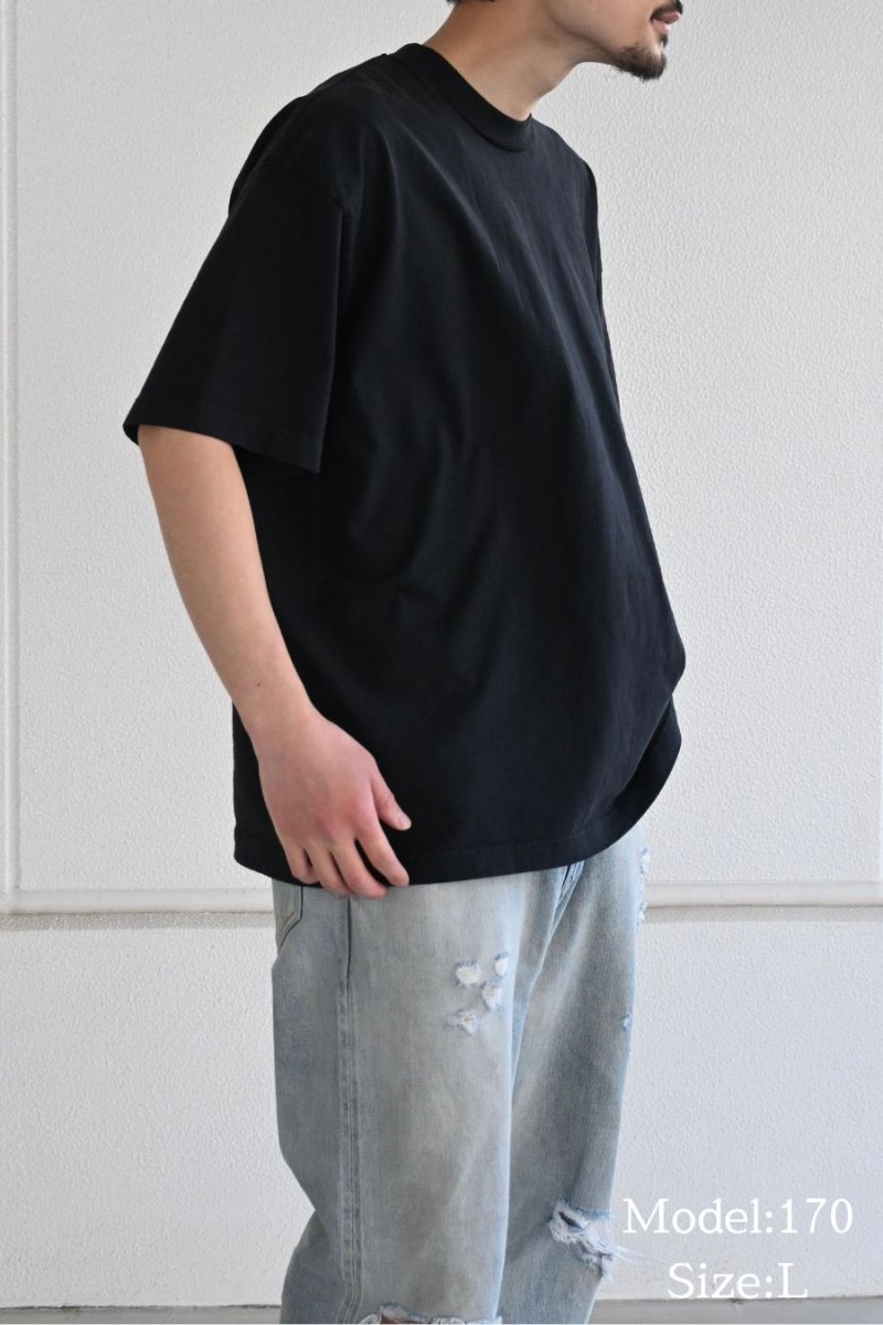 画像4: Los Angeles Apparel Garment Dye 8.5oz S/S Wide Tee Black Edge ロサンゼルス アパレル (4)