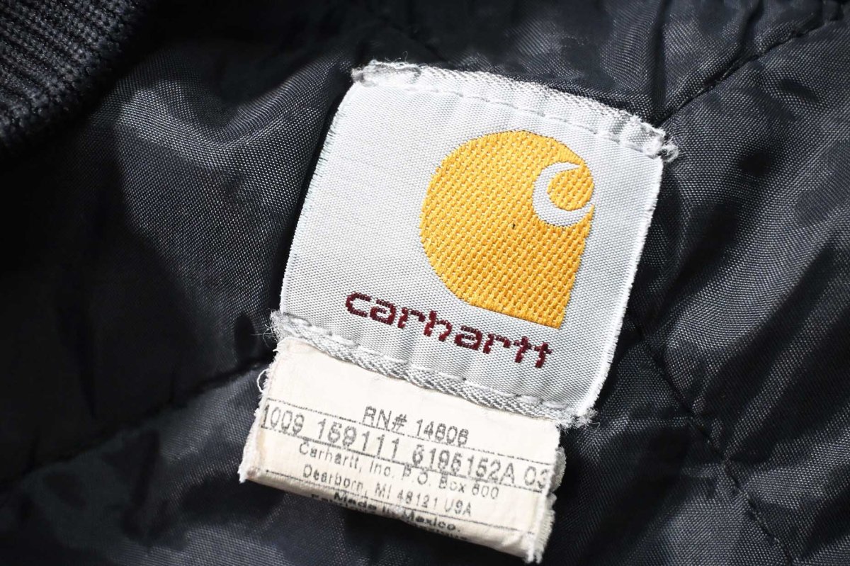 画像8: 09' Used Carhartt Quilt Lined Duck Vest Black (8)