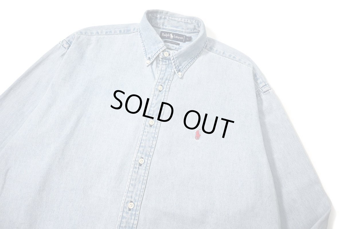 画像2: 90-00s Used Ralph Lauren Denim B/D Shirt (2)