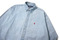画像2: 90-00s Used Ralph Lauren Denim B/D Shirt (2)
