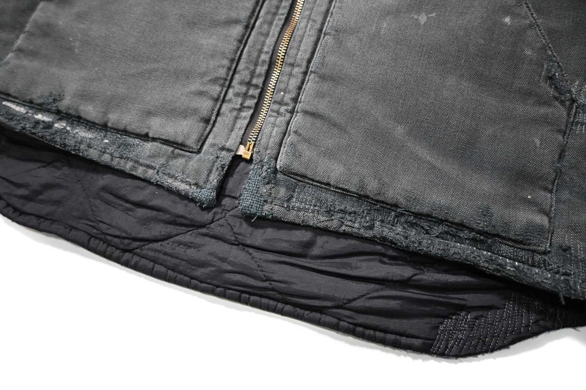 画像4: 09' Used Carhartt Quilt Lined Duck Vest Black (4)