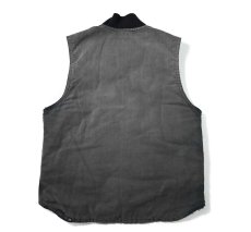 画像2: 09' Used Carhartt Quilt Lined Duck Vest Black (2)