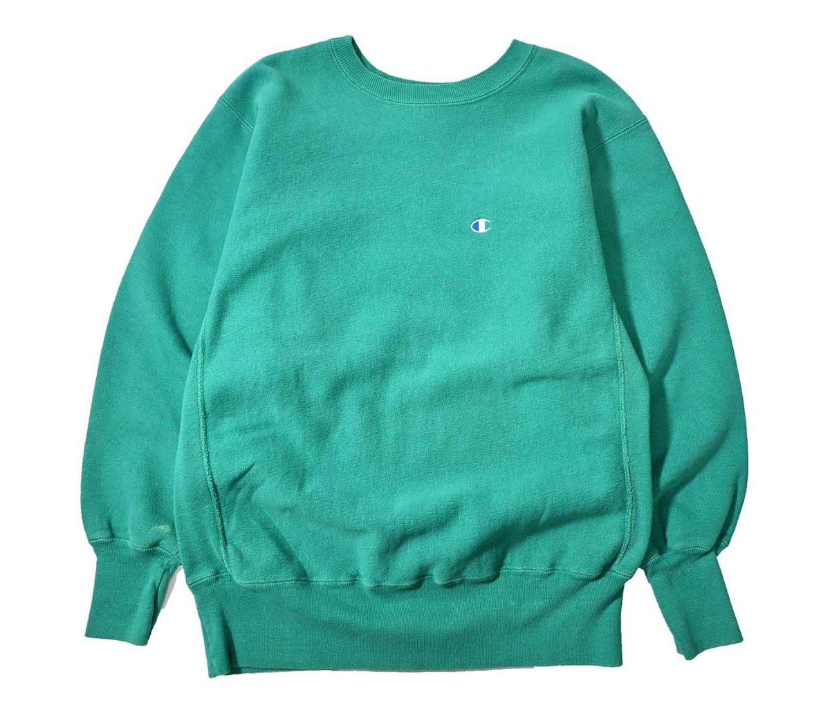 画像1: 90s Used Champion Reverse Weave Sweat Shirt Jade made in USA (1)