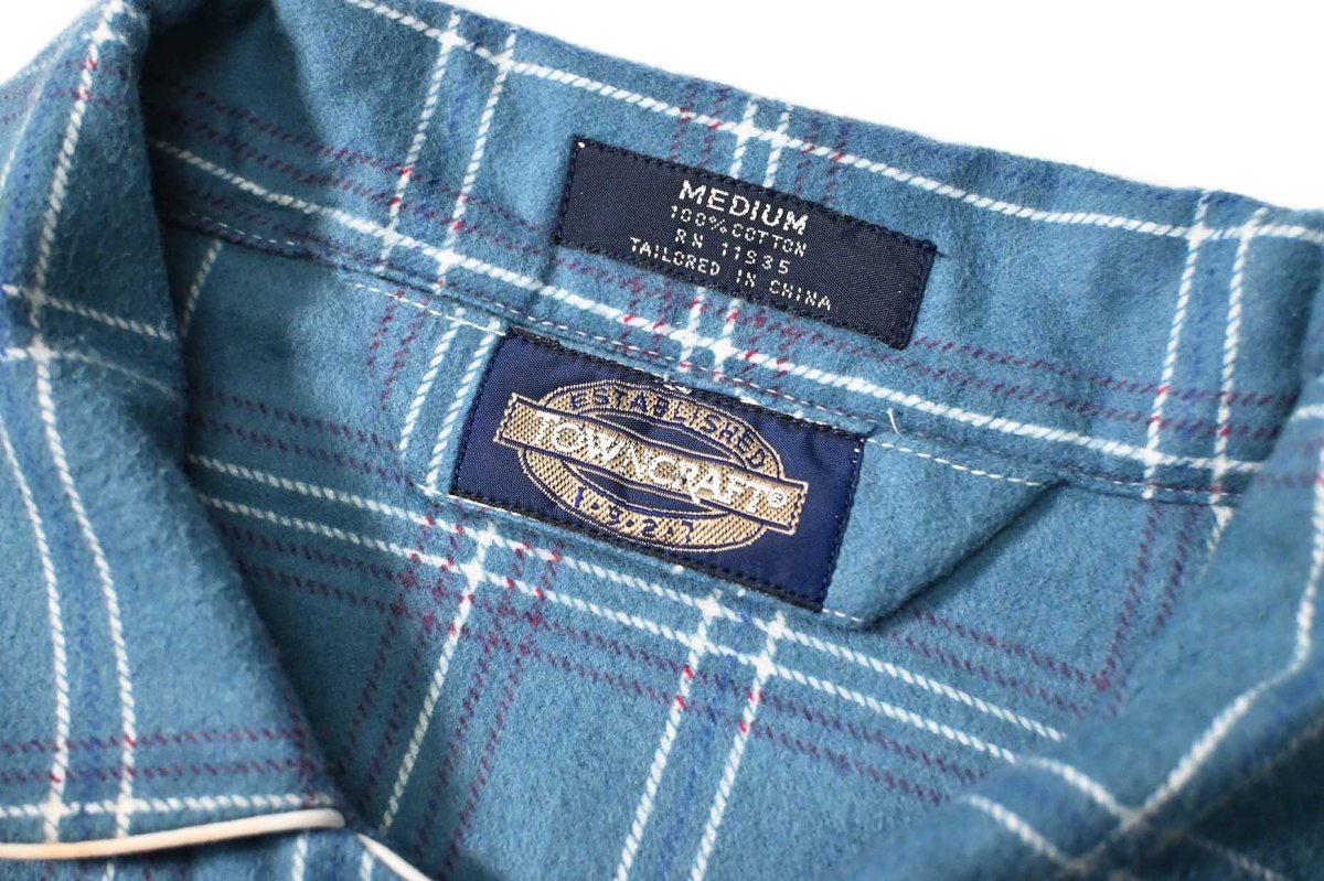 画像4: 90s Deadstock Towncraft Flannel Sleeping Shirt (4)