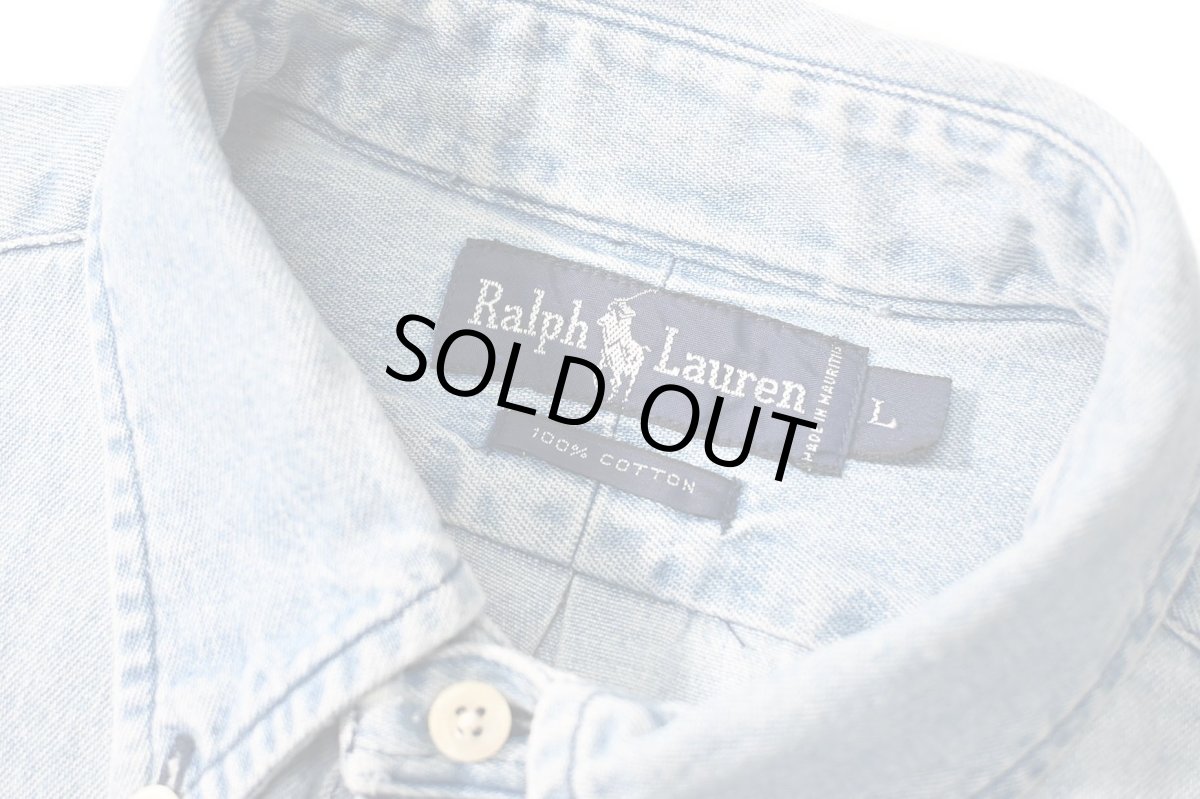画像4: 90-00s Used Ralph Lauren Denim B/D Shirt (4)