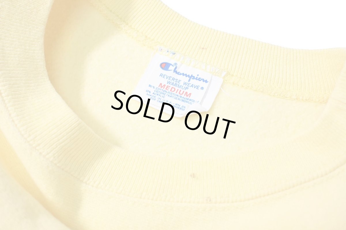 画像4: 80s Used Champion Reverse Weave Sweat Shirt Yellow made in USA (4)