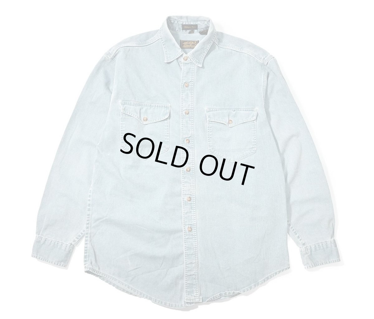 画像1: 80s Used Eddie Bauer Denim Shirt made in USA (1)