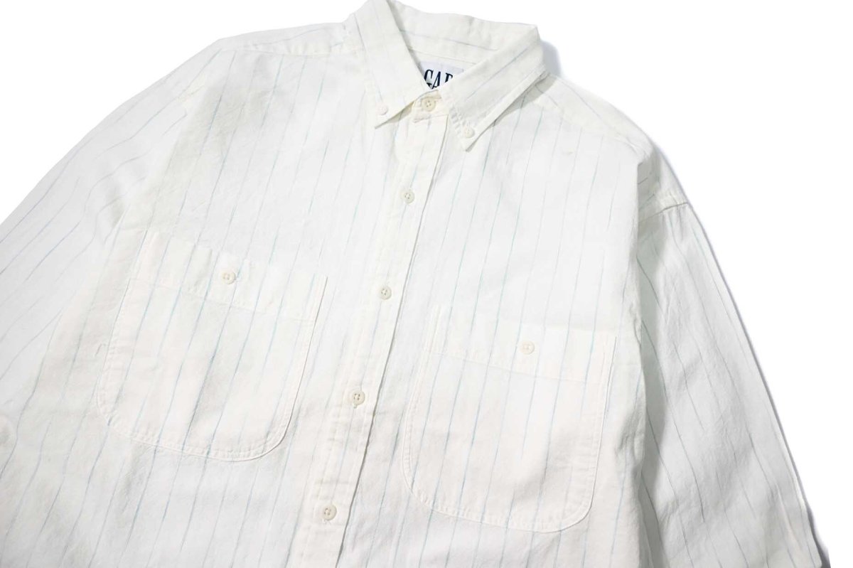 画像2: 90-00s Deadstock Gap Stripe B/D Shirt (2)