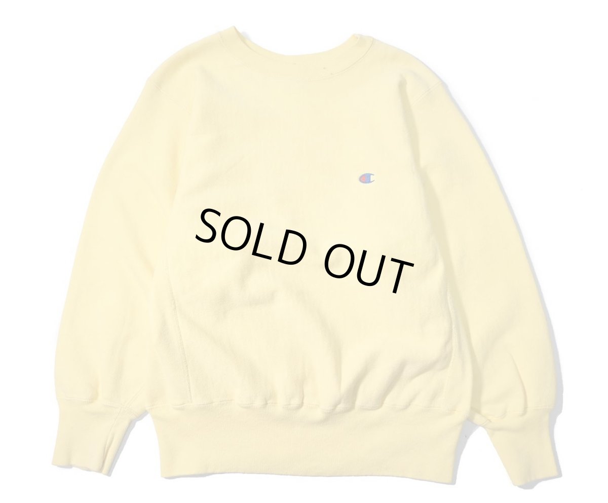 画像1: 80s Used Champion Reverse Weave Sweat Shirt Yellow made in USA (1)