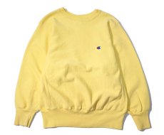 画像1: 80s Used Champion Reverse Weave Sweat Shirt Yellow made in USA (1)