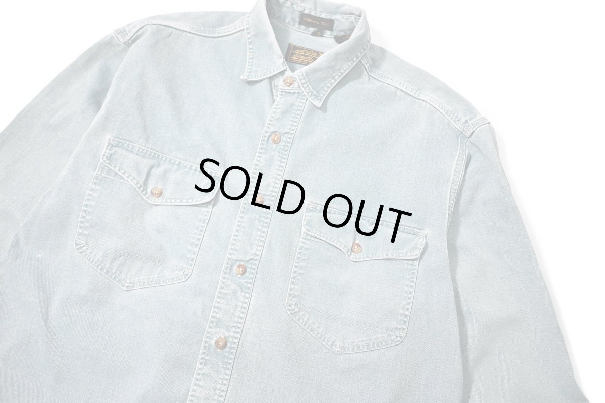 画像2: 80s Used Eddie Bauer Denim Shirt made in USA (2)