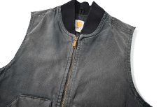 画像3: 09' Used Carhartt Quilt Lined Duck Vest Black (3)