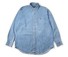 画像1: 90-00s Used Ralph Lauren Denim B/D Shirt "Blake" (1)