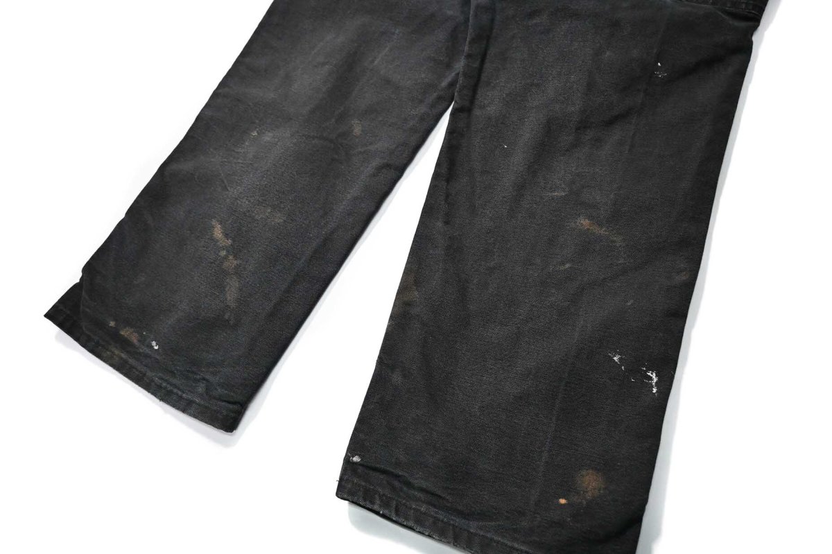 画像4: 22' Used Carhartt Painted Duck Carpenter Pants Black カーハート (4)