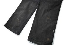 画像4: 22' Used Carhartt Painted Duck Carpenter Pants Black カーハート (4)