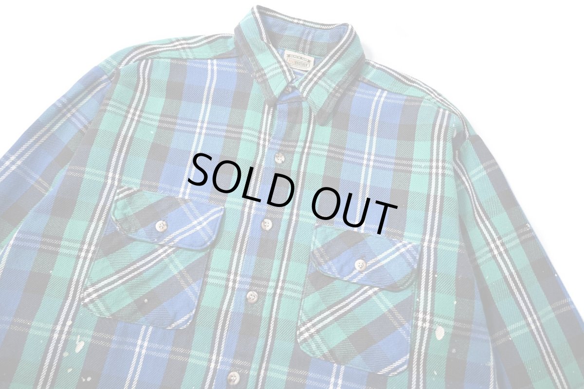 画像2: 90s Used Five Brother Heavy Flannel Shirt made in USA (2)