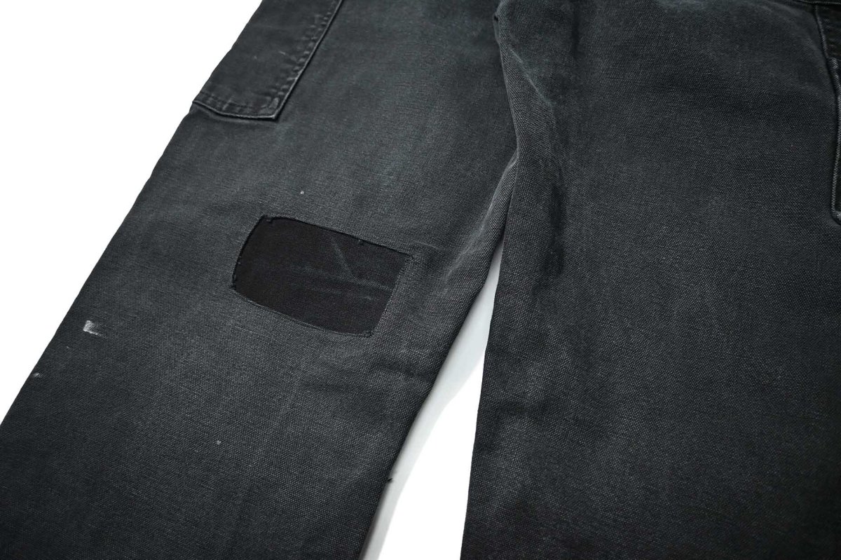 画像5: 11' Used Carhartt Duck Double Knee Carpenter Pants Black made in USA カーハート (5)
