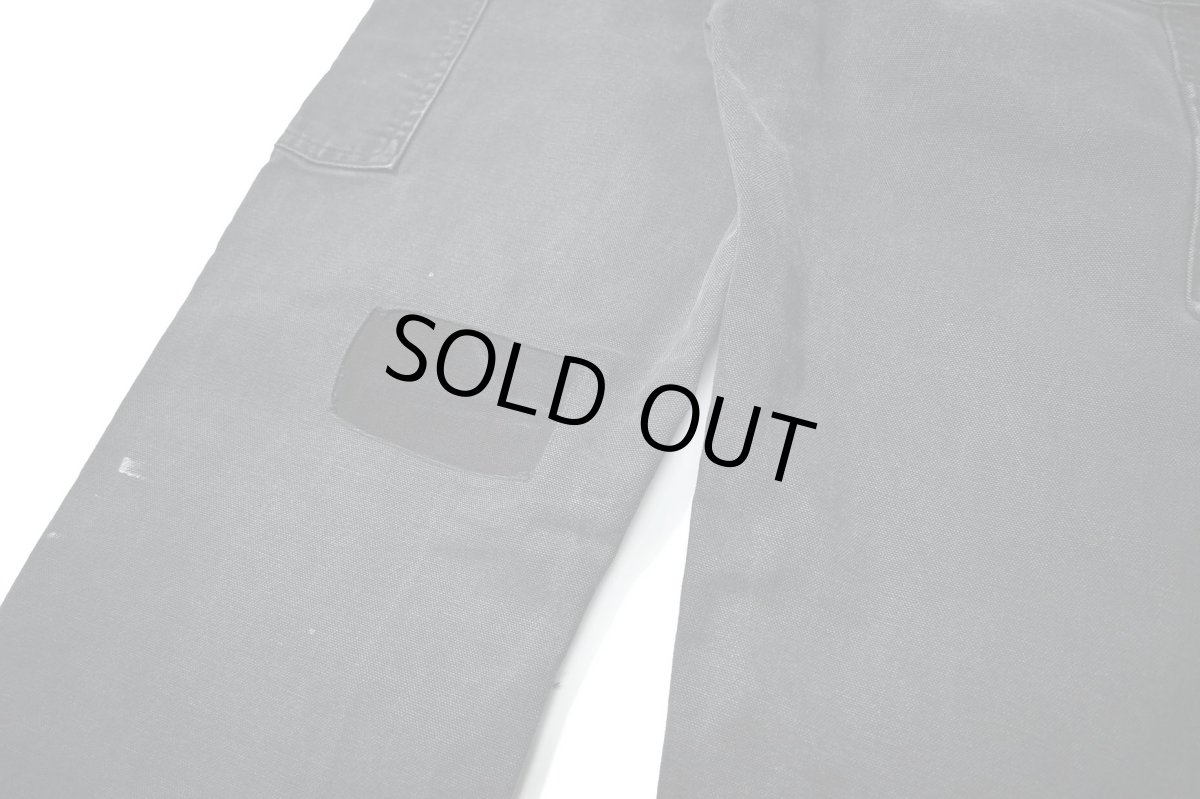 画像5: 11' Used Carhartt Duck Double Knee Carpenter Pants Black made in USA カーハート (5)