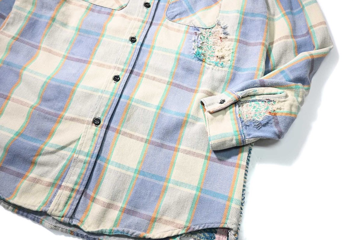 画像3: 80s Used Five Brother Heavy Flannel Shirt made in USA (3)