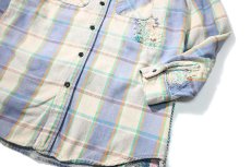 画像3: 80s Used Five Brother Heavy Flannel Shirt made in USA (3)