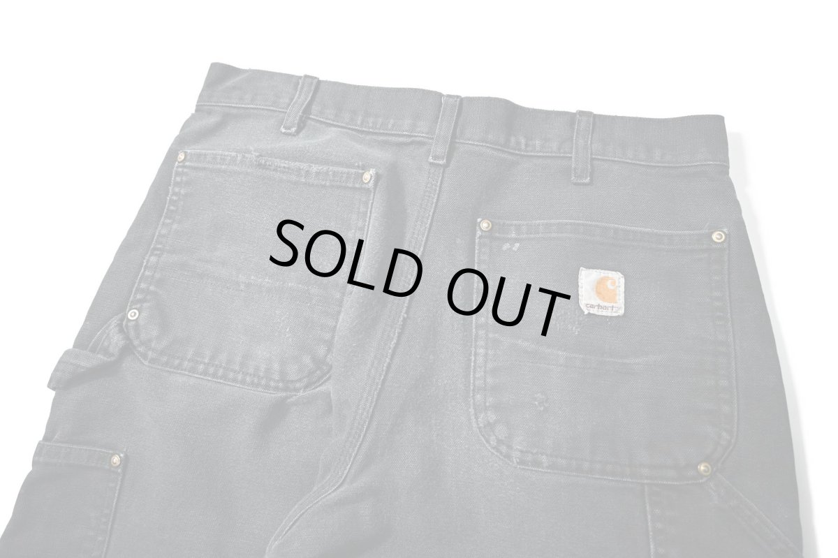 画像6: 11' Used Carhartt Duck Double Knee Carpenter Pants Black made in USA カーハート (6)