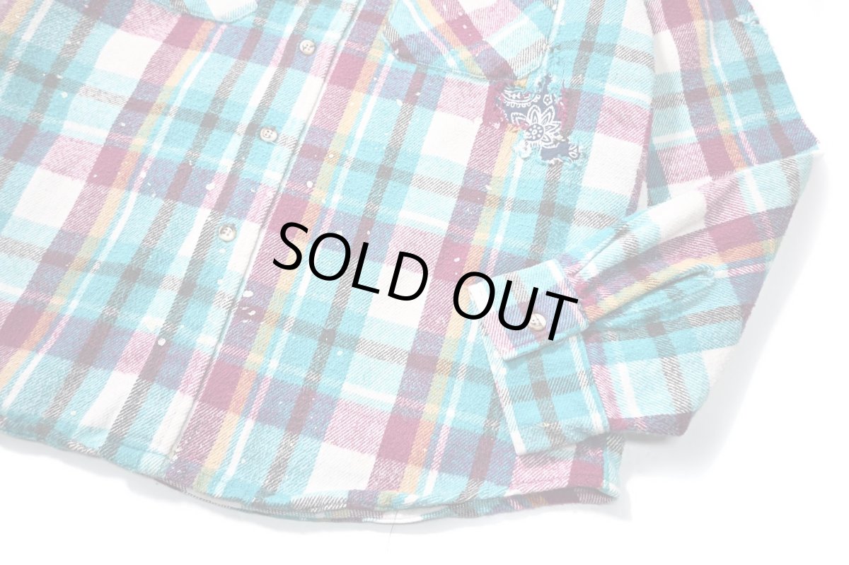 画像3: 90s Used Five Brother Heavy Flannel Shirt made in USA (3)