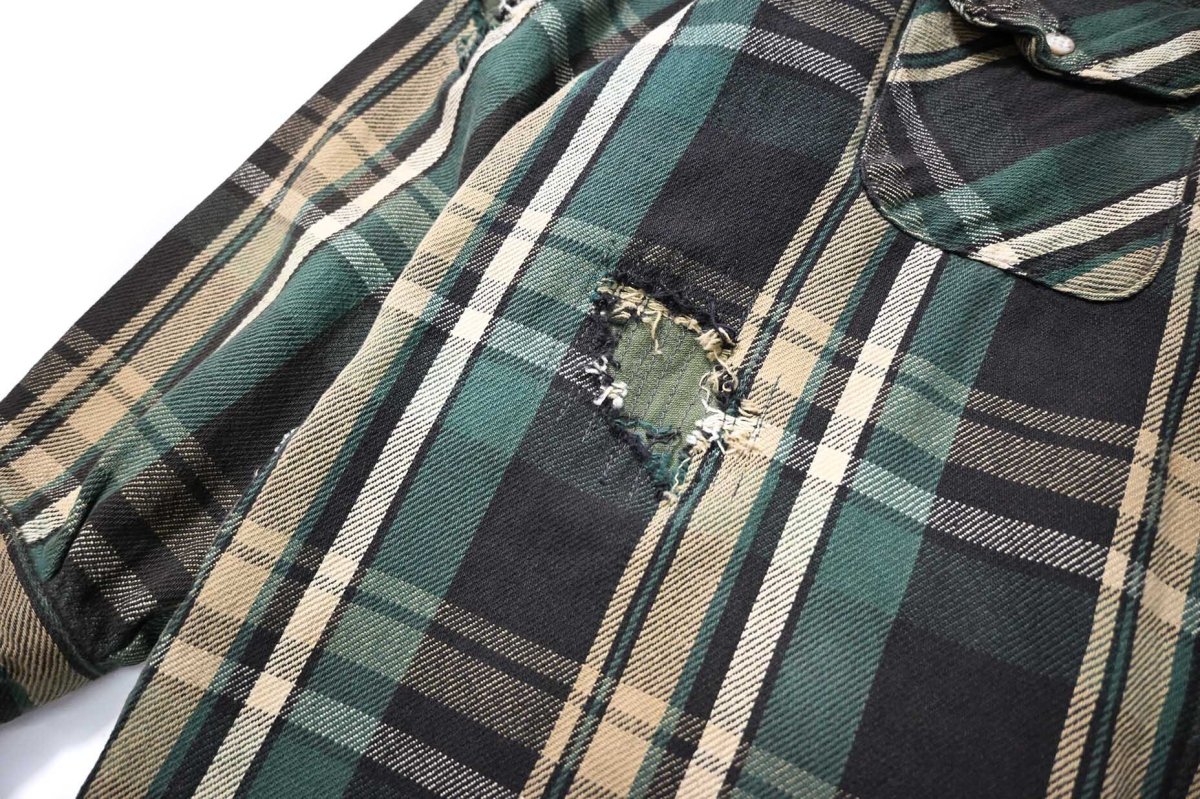 画像4: 90s Used Five Brother Heavy Flannel Shirt (4)