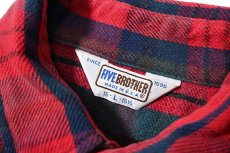画像5: 80s Used Five Brother Heavy Flannel Shirt made in USA (5)