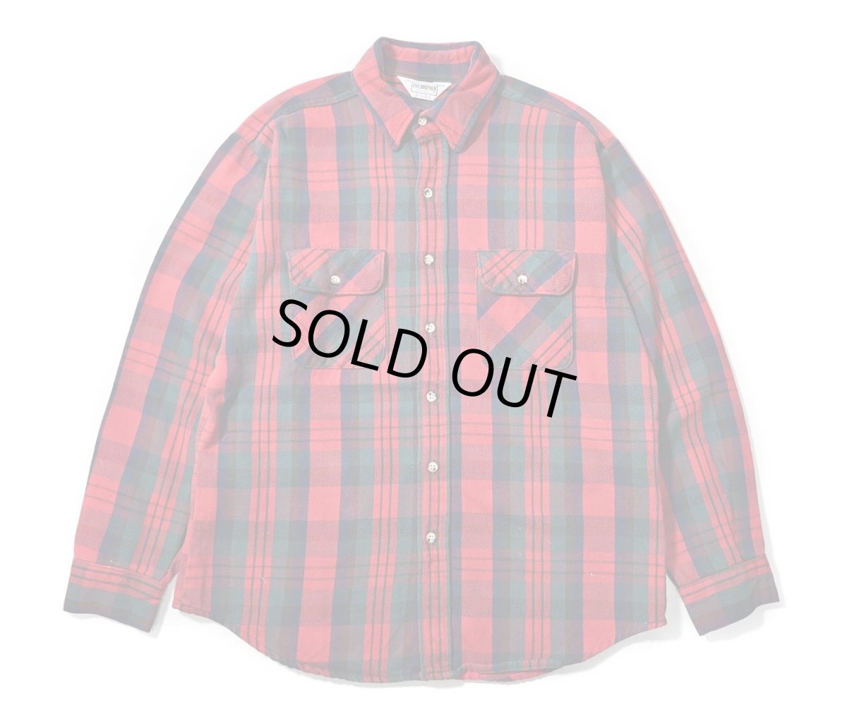 画像1: 80s Used Five Brother Heavy Flannel Shirt made in USA (1)