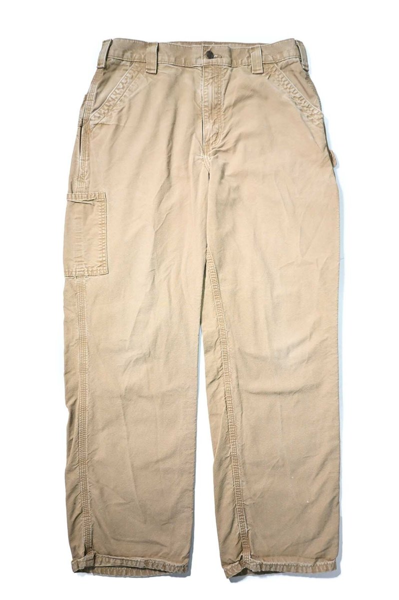 画像1: 19' Used Carhartt B151 Canvas Utility Work Pants Khaki カーハート (1)