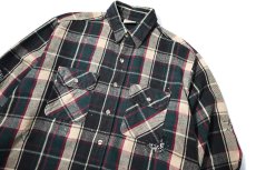 画像2: 90s Used Five Brother Heavy Flannel Shirt made in USA (2)