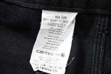 画像7: 11' Used Carhartt Duck Double Knee Carpenter Pants Cut Off Black カーハート (7)