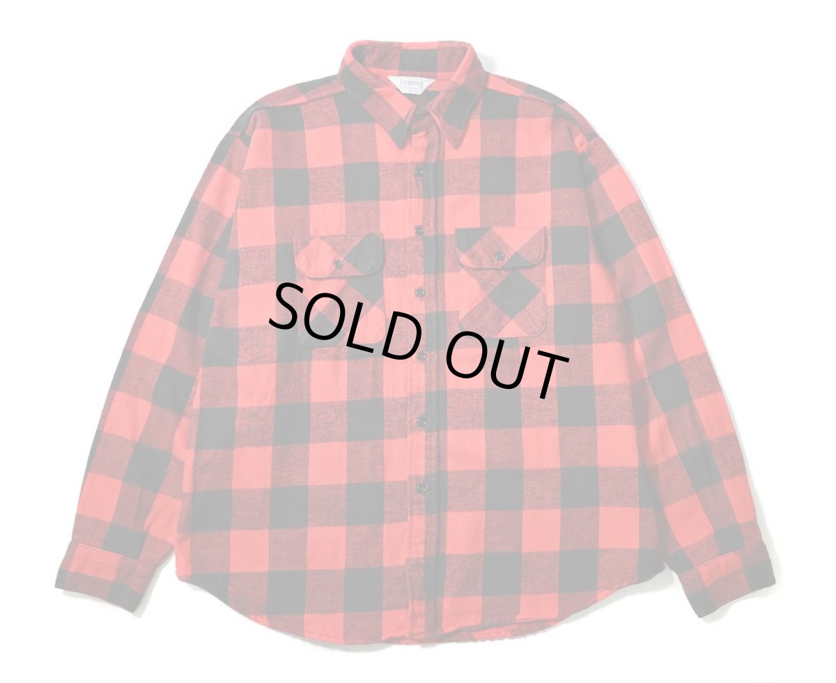 画像1: 80s Used Five Brother Heavy Flannel Shirt made in USA (1)
