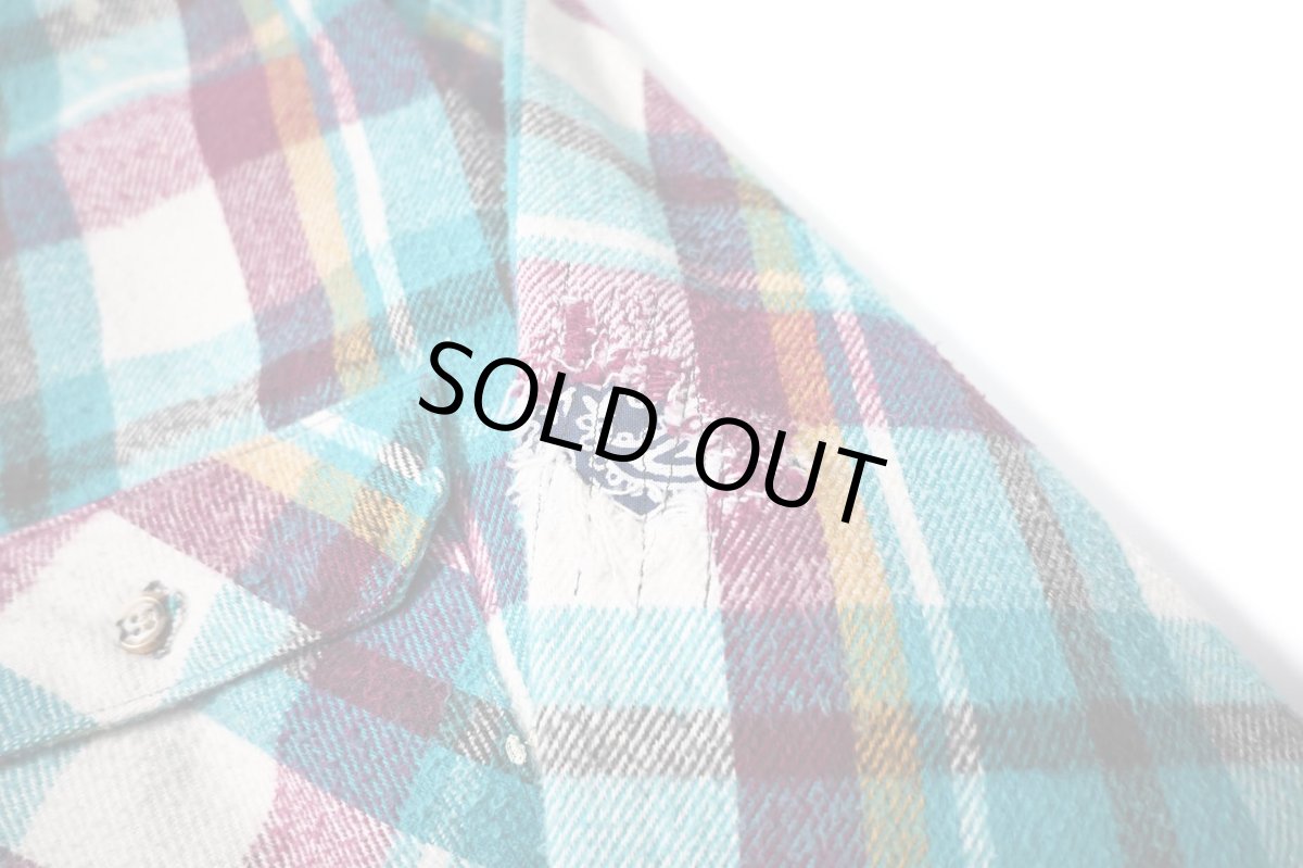 画像6: 90s Used Five Brother Heavy Flannel Shirt made in USA (6)