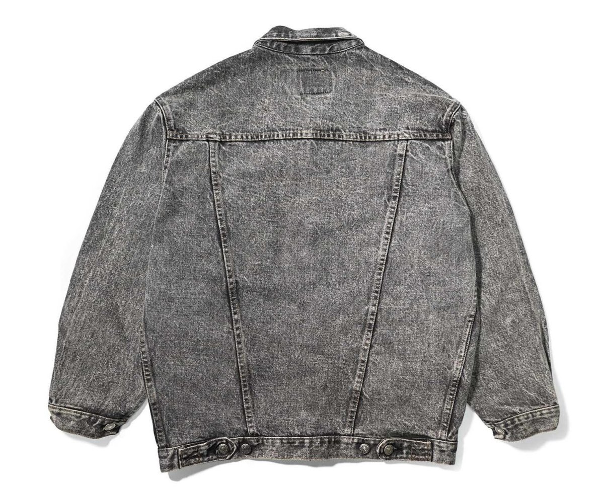 画像5: 90s Used Gap Denim Jacket Black made in USA (5)