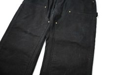 画像4: 11' Used Carhartt Duck Double Knee Carpenter Pants Cut Off Black カーハート (4)
