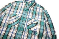 画像2: 90s Used Five Brother Heavy Flannel Shirt made in USA (2)