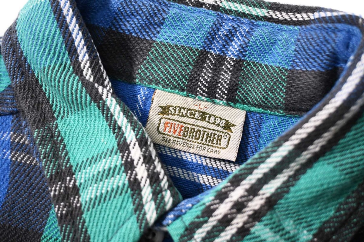 画像5: 90s Used Five Brother Heavy Flannel Shirt made in USA (5)