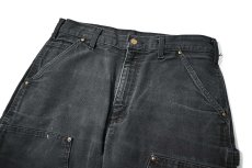 画像2: 11' Used Carhartt Duck Double Knee Carpenter Pants Black made in USA カーハート (2)