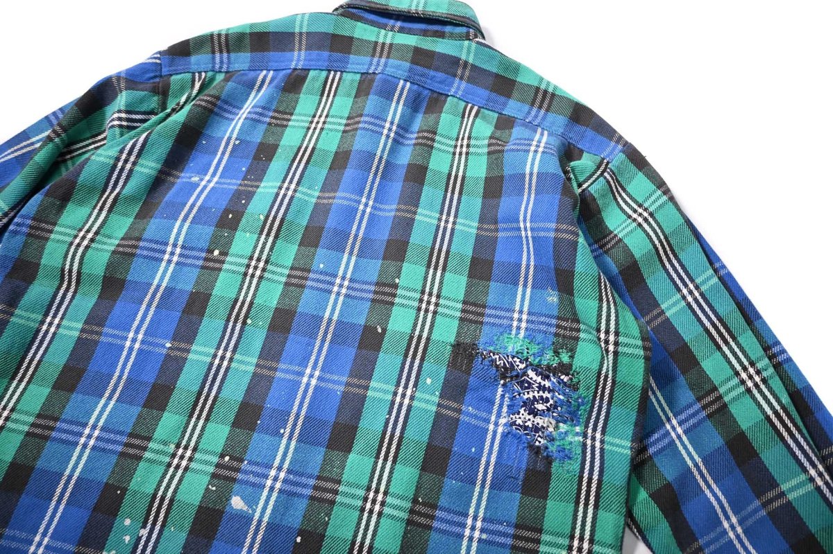画像6: 90s Used Five Brother Heavy Flannel Shirt made in USA (6)