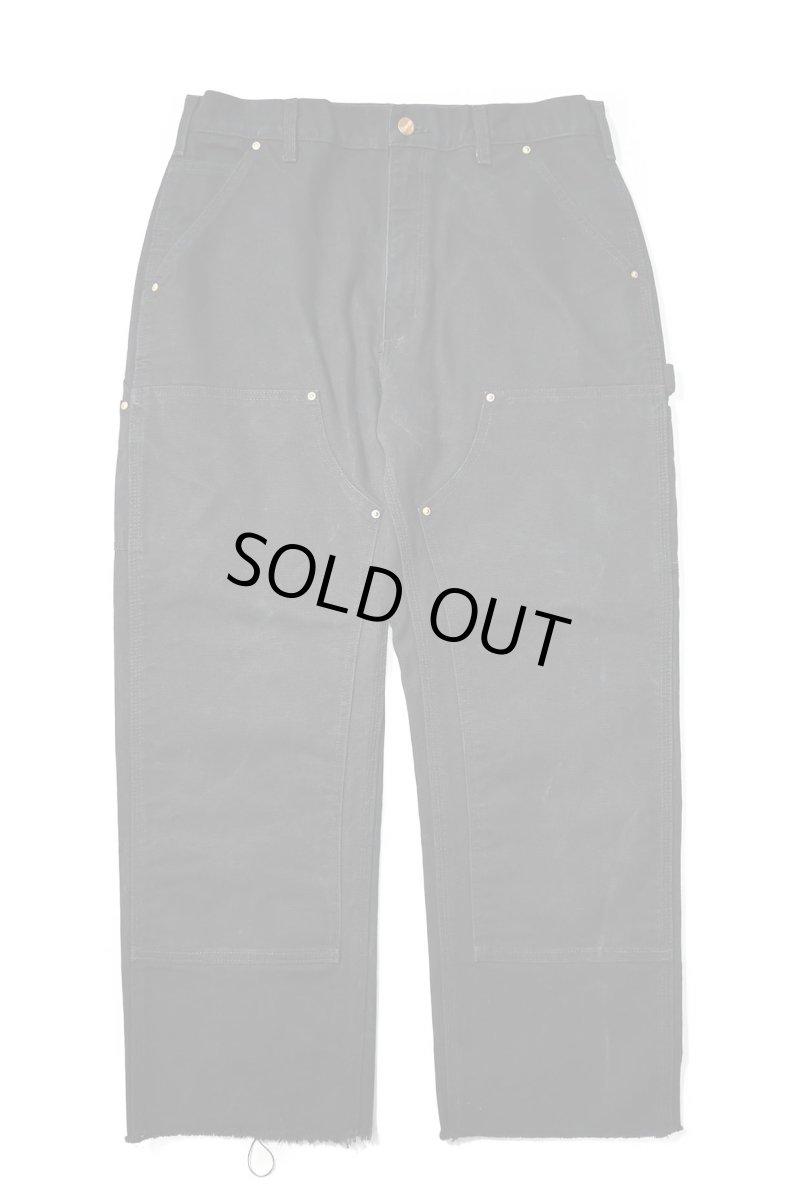 画像1: 11' Used Carhartt Duck Double Knee Carpenter Pants Cut Off Black カーハート (1)