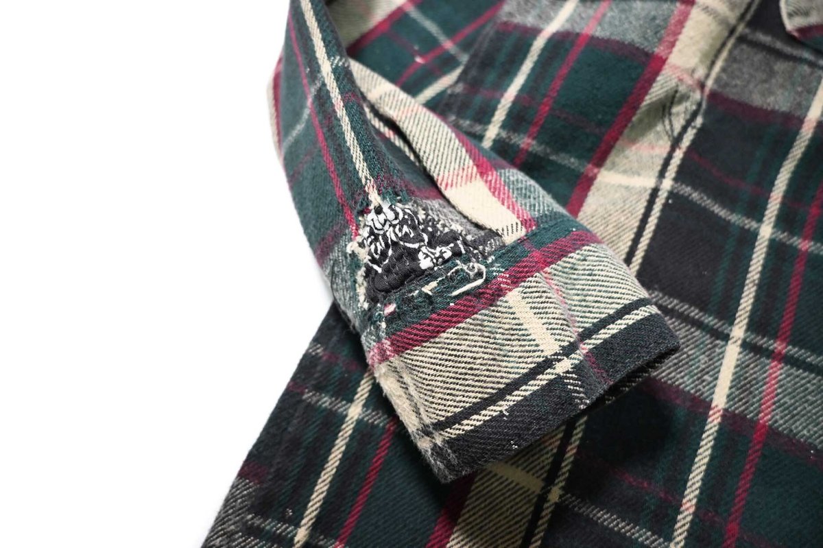 画像4: 90s Used Five Brother Heavy Flannel Shirt made in USA (4)