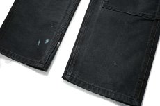 画像3: 11' Used Carhartt Duck Double Knee Carpenter Pants Black made in USA カーハート (3)