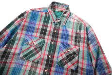 画像2: 90s Used Five Brother Heavy Flannel Shirt (2)