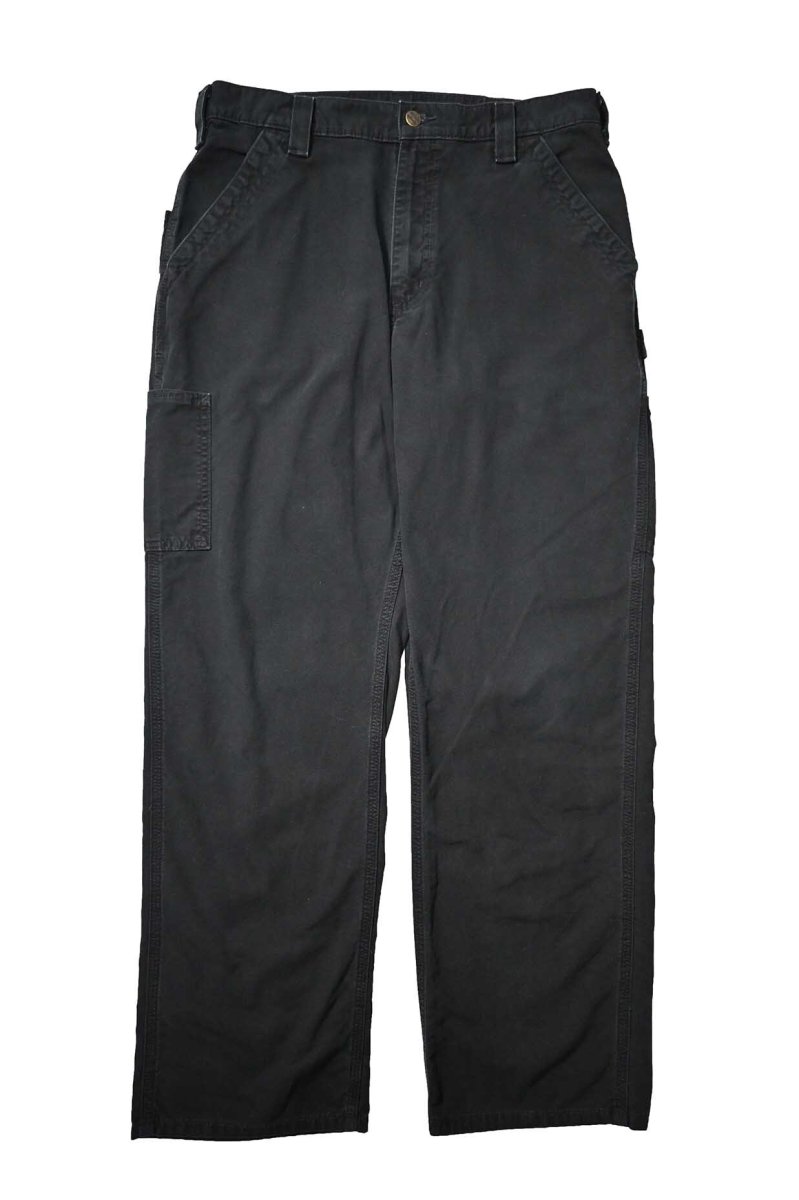 画像1: 19' Used Carhartt B151 Canvas Utility Work Pants Black カーハート (1)